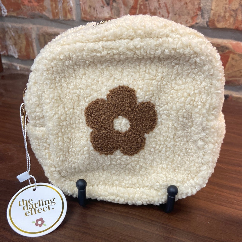 Zippered Teddy Square Pouch