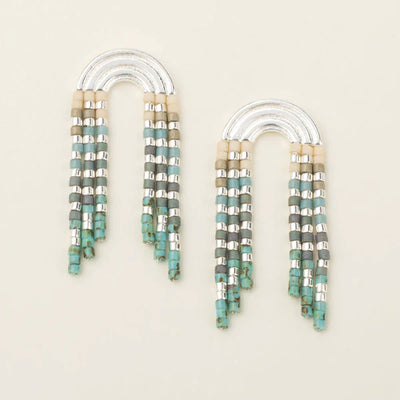 Chromacolor Miyuki Rainbow Fringe Earrings