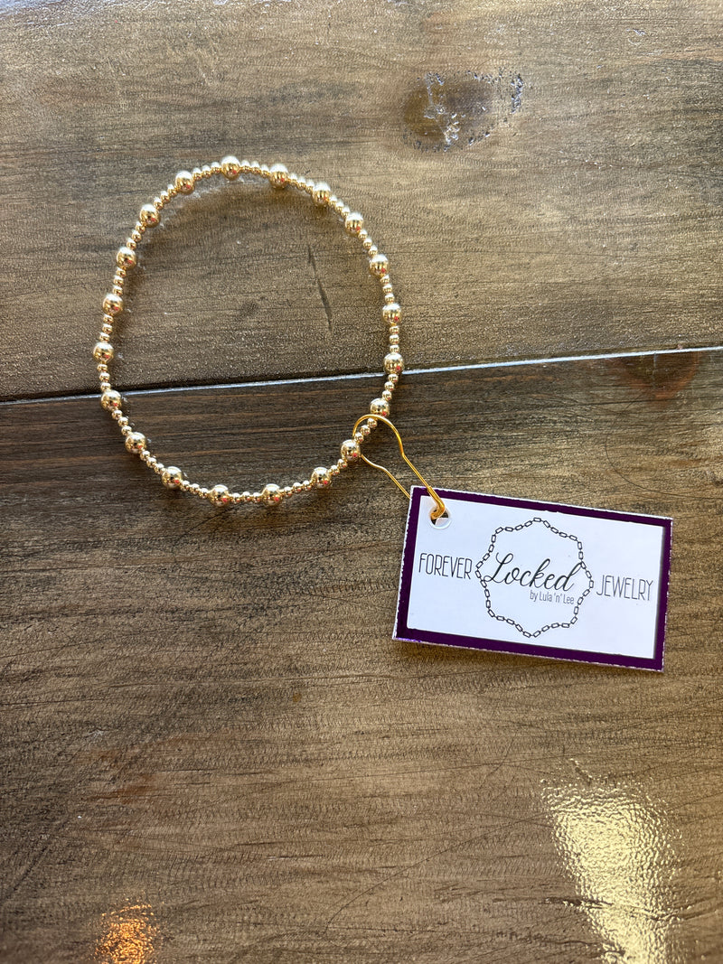 Classic Gold Filled Beaded Pattern Bracelet