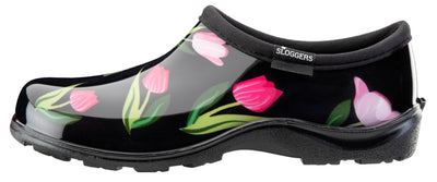 Sloggers - Women's Garden Shoe, Tulip Black Print