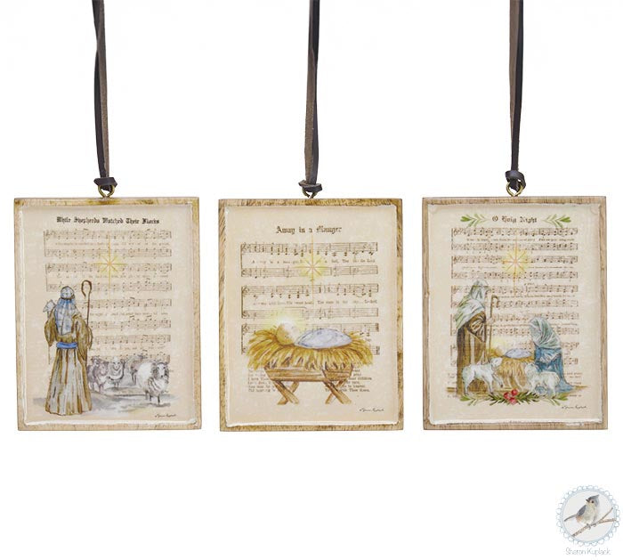 Joyful Meldoy Mango Wood Ornaments