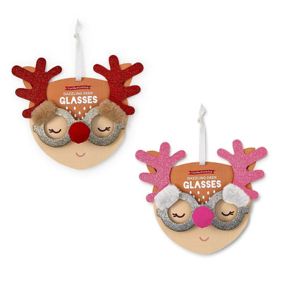 Glitter Antler Novelty Glasses