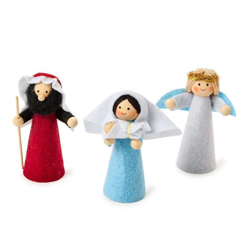 Handcrafted Felt Nativity 10 Pc Set