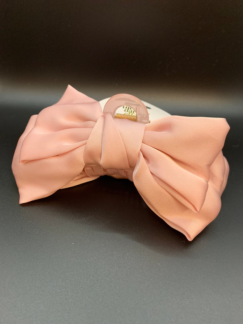 Satin Bow Claw Clip