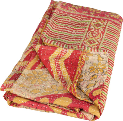 Multi Kantha Throw Blanket