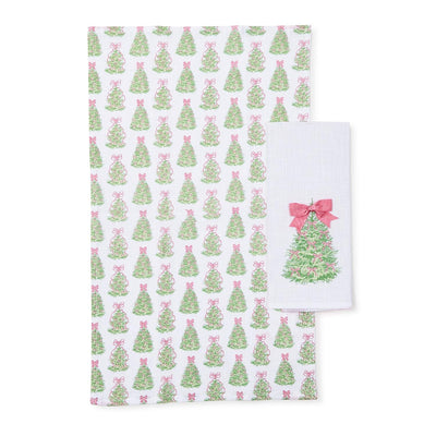 Bow-tiful Set of 2 Dish Towels with Satin Bow