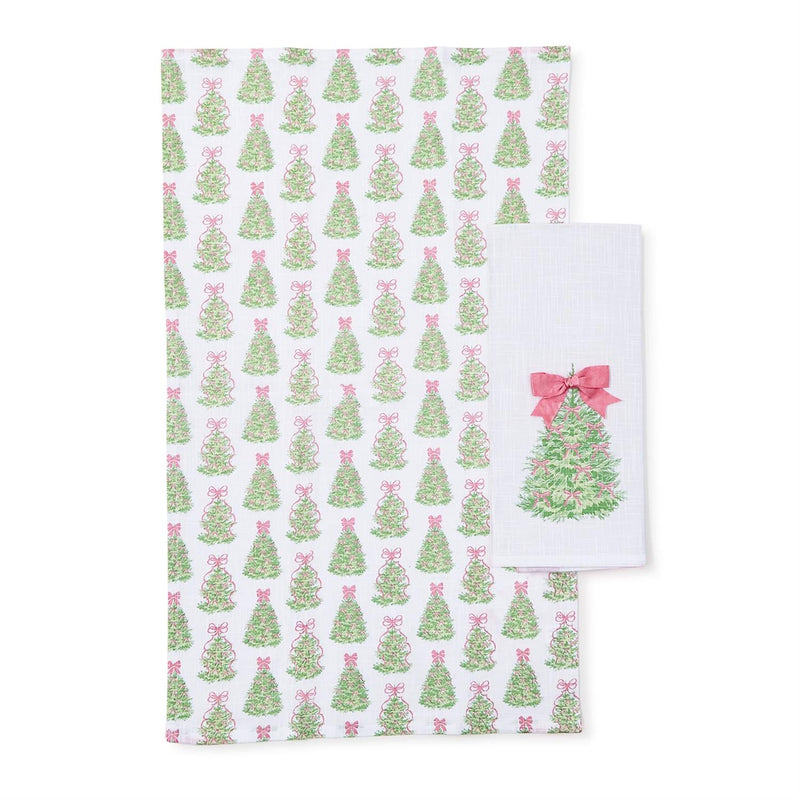Bow-tiful Set of 2 Dish Towels with Satin Bow