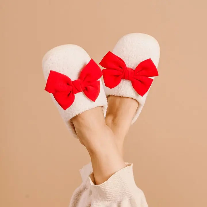 Fuzzy Holiday Slippers