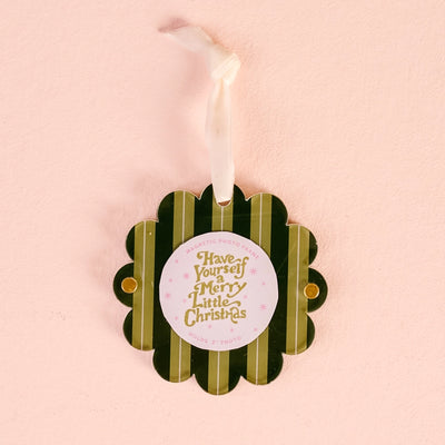 Holiday Scalloped Round Picture Frame