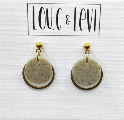Dainty Button Earrings