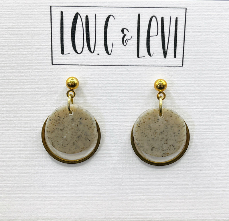 Dainty Button Earrings
