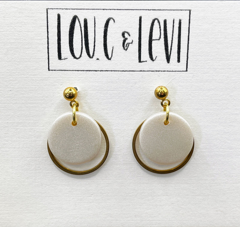 Dainty Button Earrings