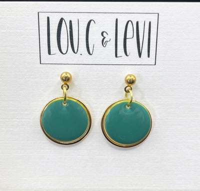 Dainty Button Earrings