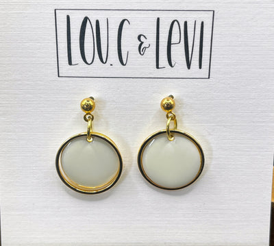 Dainty Button Earrings