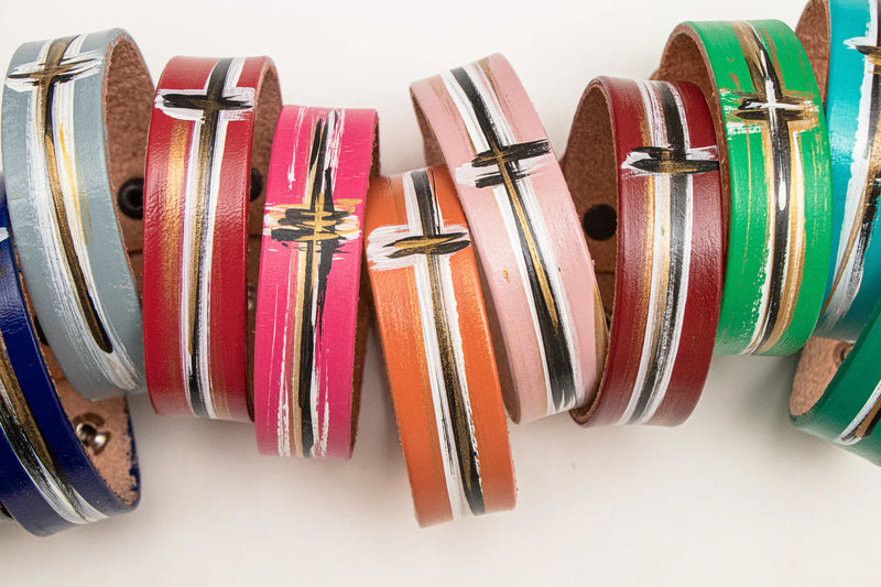 Leather Cross Cuff