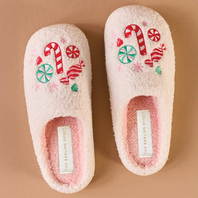 Fuzzy Holiday Slippers