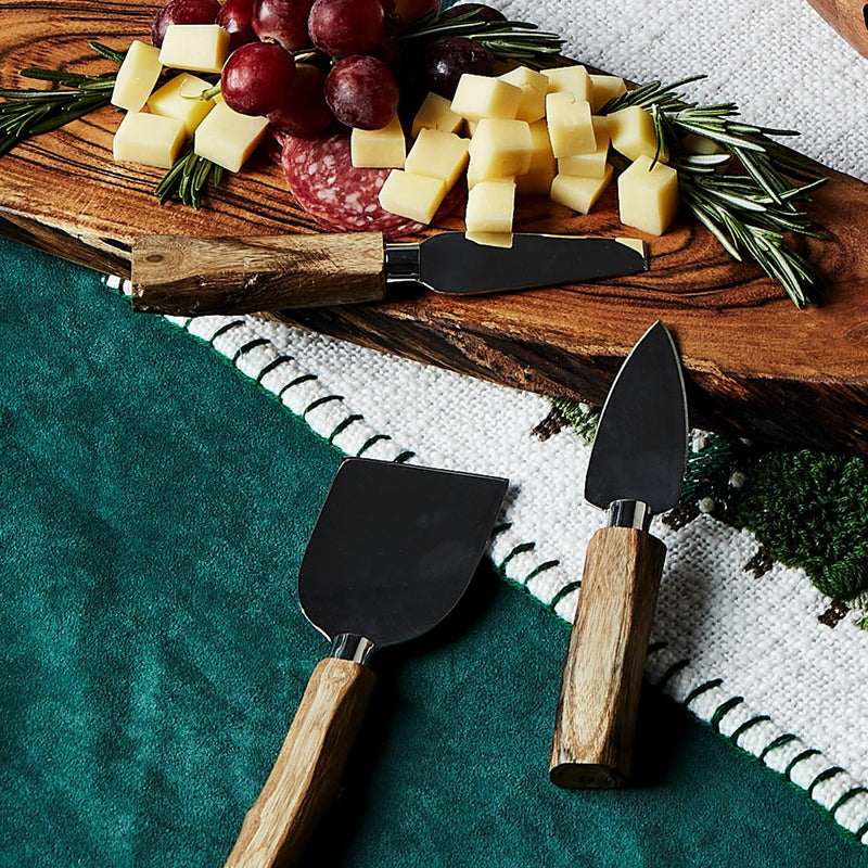 Cheese Knives with Wood Handle - Set 3