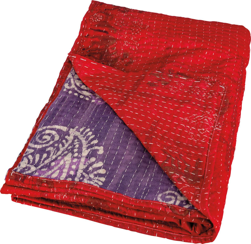 Multi Kantha Throw Blanket