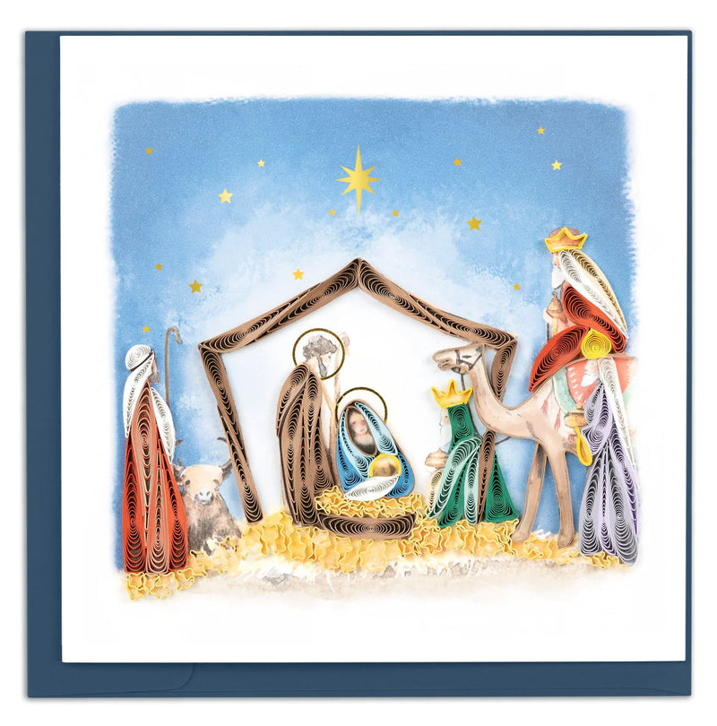 Quilled Nativity Christmas Card