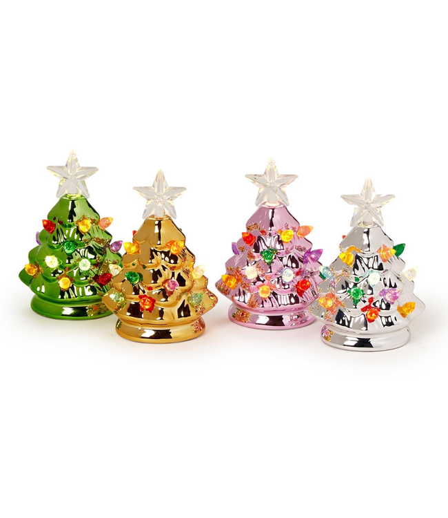 Metallic LED Mini Trees 4 colors