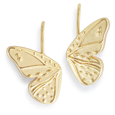 Butterfly Wings Gold Earrings