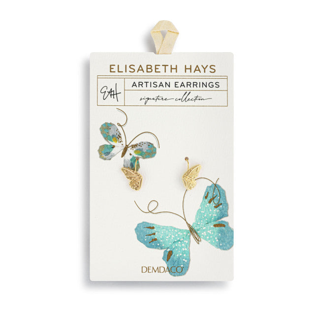 Butterfly Wings Gold Earrings