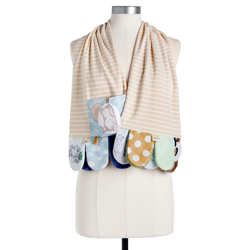 Tan and Blue Pooh Activity Scarf