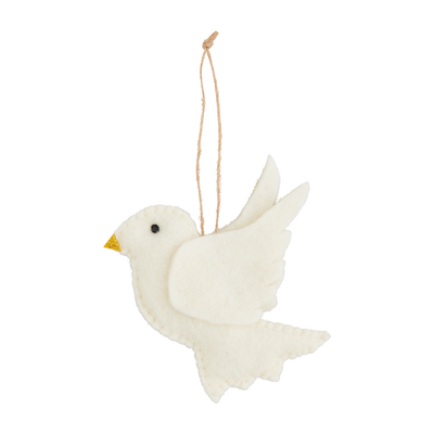 White Felt Ornament