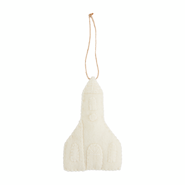 White Felt Ornament