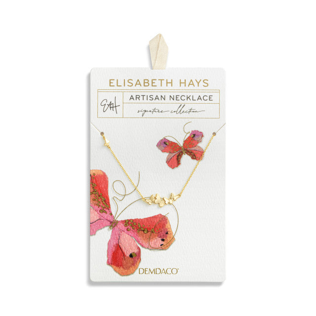 Butterfly Cluster Gold Necklace