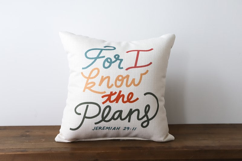 For I Know the Plans Pillow w/Piping