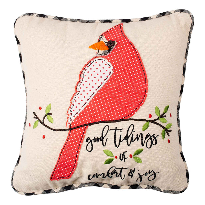 Red Bird Christmas Comfort & Joy Pillow