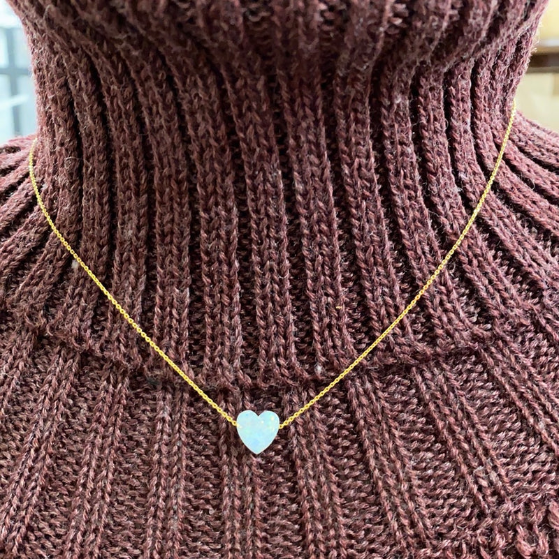 Gold Glow Necklace - Heart