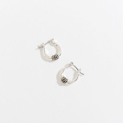 Silver Click Hoop